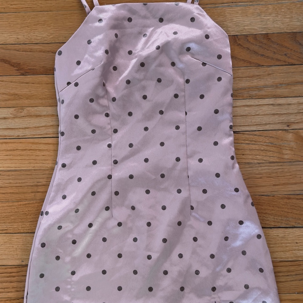 Missguided Pink Polka Dot Mini Dress